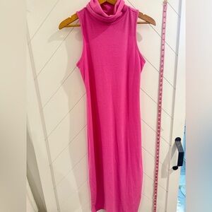 Pristine GB Gorgeous Pink Knit ribbed Maxi Dress Size: Large